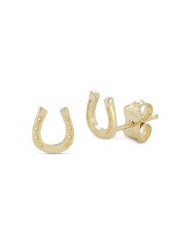 Moon & Meadow Moon & Meadow 14K Yellow Gold Horseshoe Stud Earrings