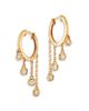 Moon & Meadow Moon & Meadow 14K Yellow Gold Lab Grown Diamond Bezel Dangle Hoop Earrings - 1