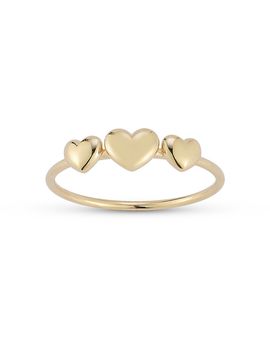 Moon & Meadow Moon & Meadow 14K Yellow Gold Triple Heart Ring