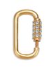Moon & Meadow Moon & Meadow 14K Yellow Gold White Topaz Oval Charm Holder - 1