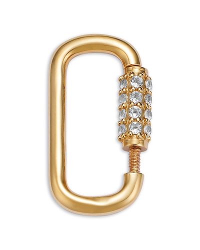 Moon & Meadow Moon & Meadow 14K Yellow Gold White Topaz Oval Charm Holder