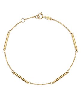 Moon & Meadow Moon & Meadow Bar Station Bracelet in 14K Yellow Gold