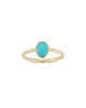 Moon & Meadow Moon & Meadow Oval Turquoise Solitaire Ring in 14K Yellow Gold - 1
