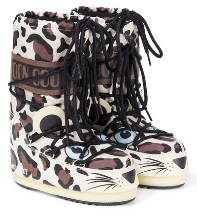 Moon Boot Kids Moon Boot Kids Icon Junior Leopard snow boots