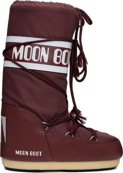 Moon Boot Moon Boot Burgundy Icon Nylon Boots