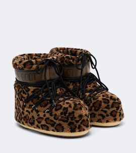 Moon Boot Moon Boot Icon Low leopard-print teddy snow boots