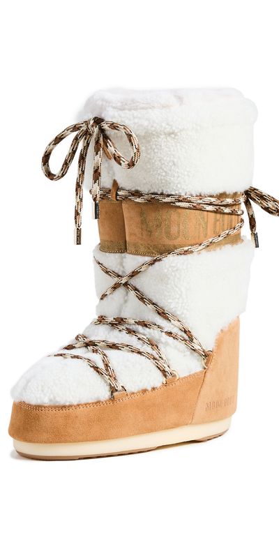 Moon Boot Moon Boot Icon Shearling Boot Whiskey/Off White