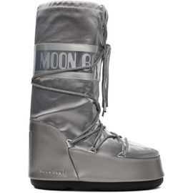 Moon Boot Moon Boot Silver Icon Low No Lace Comet Chrome Boots
