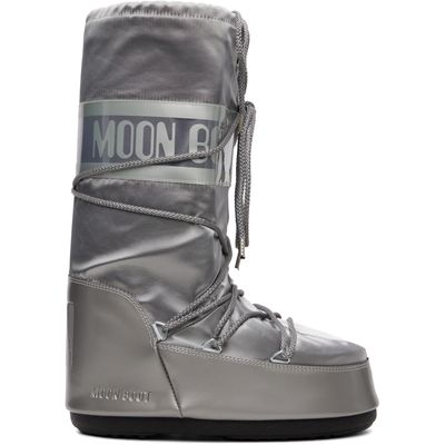 Moon Boot Moon Boot Silver Icon Low No Lace Comet Chrome Boots