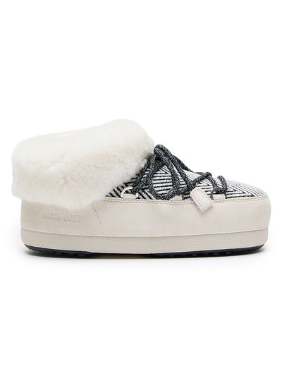 Moon Boot Women's MB x Guest In Residence EVX Chalet Faux-Fur-Lined Suede Mules