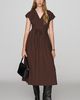 Moon River 100% Cotton Pleated Midi Dress - 1