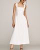 Moon River 100% Cotton Square-Neck Midi Dress - 1