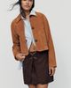 Moon River Faux Suede Wrap-Belt Mini Skirt - 1