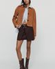 Moon River Faux Suede Wrap-Belt Mini Skirt - 3