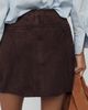 Moon River Faux Suede Wrap-Belt Mini Skirt - 4