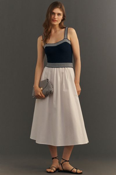 Moon River Knit Twofer Midi Dress