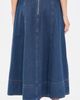 Moon River Moon River Belt Buckle Detail Denim Midi Skirt Denim Blue - 3