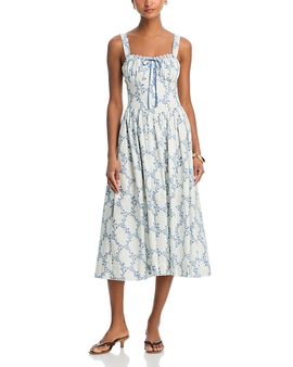 white christmas dresses Moon River Strap Ruffle Sleeve Midi Dress MR9647 main image 0