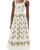 Moon River Moon River Drop-Waist Midi Dress Beige Multi - 1