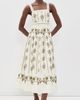 Moon River Moon River Drop-Waist Midi Dress Beige Multi - 2