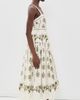 Moon River Moon River Drop-Waist Midi Dress Beige Multi - 4