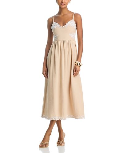 Moon River Moon River Embroidered Midi Dress