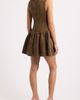 MOON RIVER MOON RIVER Embroidered Sleeveless Faux Suede Minidress - 2