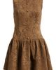MOON RIVER MOON RIVER Embroidered Sleeveless Faux Suede Minidress - 5