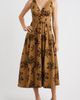 MOON RIVER MOON RIVER Embroidered Tiered Sleeveless Midi Dress - 1