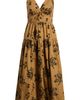 MOON RIVER MOON RIVER Embroidered Tiered Sleeveless Midi Dress - 5