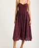 MOON RIVER MOON RIVER Eyelet Scallop Sleeveless Midi Dress - 1