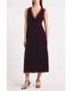 MOON RIVER MOON RIVER Faux Wrap Velvet Midi Dress - 1