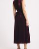 MOON RIVER MOON RIVER Faux Wrap Velvet Midi Dress - 2