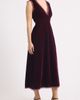 MOON RIVER MOON RIVER Faux Wrap Velvet Midi Dress - 3