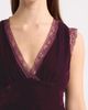 MOON RIVER MOON RIVER Faux Wrap Velvet Midi Dress - 4