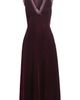 MOON RIVER MOON RIVER Faux Wrap Velvet Midi Dress - 5