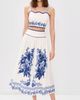 Moon River Moon River Floral Midi Skirt Off White Multi - 5