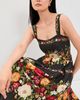 Moon River Moon River Floral Print Sweatheart Neck Midi Dress Black multi - 5