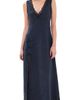Moon River Moon River Lace Insert Midi Dress Blue - 1