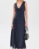 Moon River Moon River Lace Insert Midi Dress Blue - 5