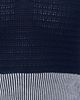 Moon River Moon River Mixed Media Knit Top Midi Dress Navy/Off White - 6
