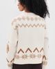 Moon River Moon River Neck Collar Button Down Cardigan Cream Multi - 3