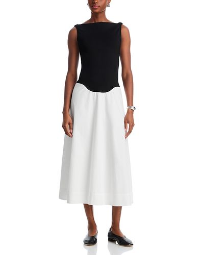 Moon River - Off The Shoulder Drop Waist Midi Dress
