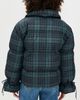 Moon River Moon River Plaid Puffer Jacket Green - 3