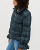 Moon River Moon River Plaid Puffer Jacket Green - 4