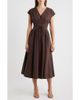 MOON RIVER MOON RIVER Pleated V-Neck Midi Dress - 1