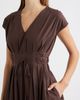 MOON RIVER MOON RIVER Pleated V-Neck Midi Dress - 4