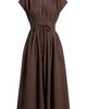 MOON RIVER MOON RIVER Pleated V-Neck Midi Dress - 5