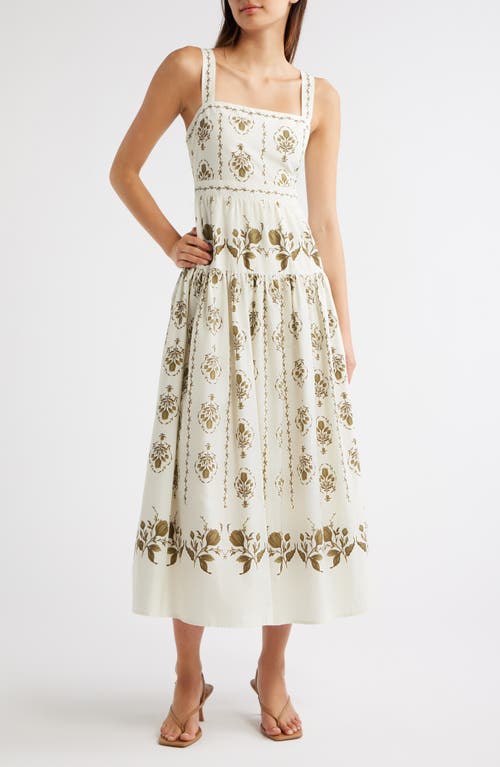 MOON RIVER MOON RIVER Print Sleeveless Midi Dress