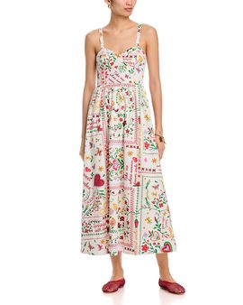 Moon River Moon River Printed Midi Dress